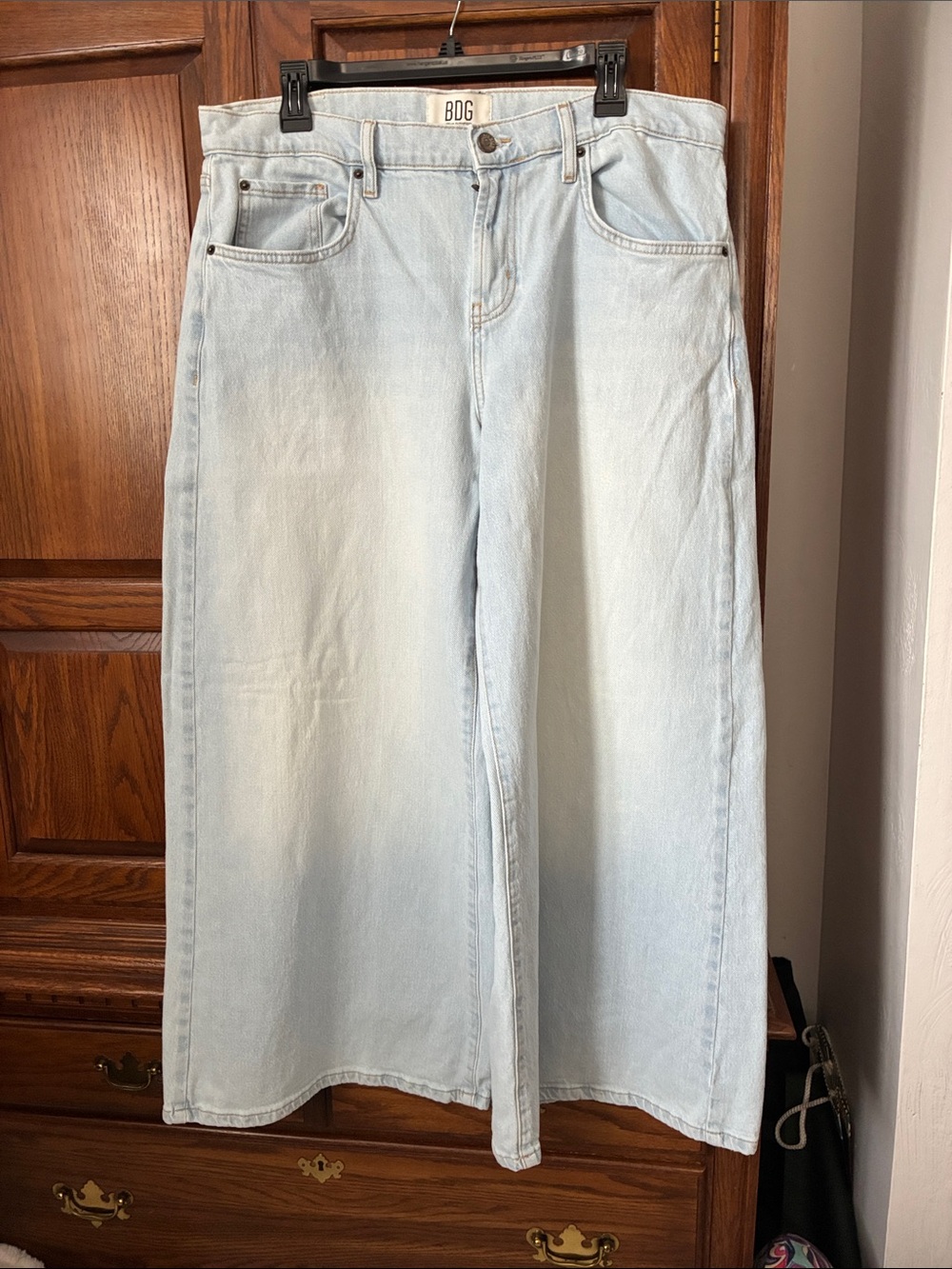 BDG Pale Light Blue Wide Leg Jeans